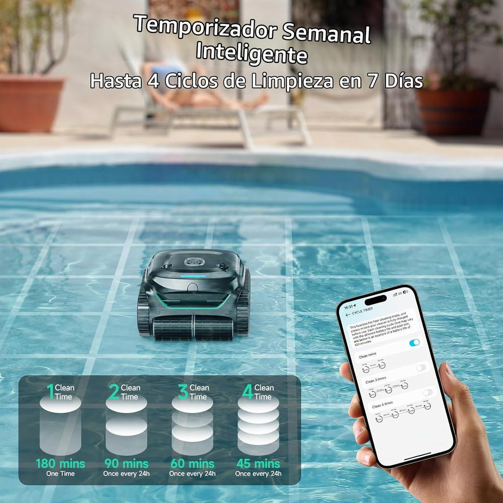 WYBOT C2 Robot Limpiador Inalámbrico Premium - Piscina Inteligente